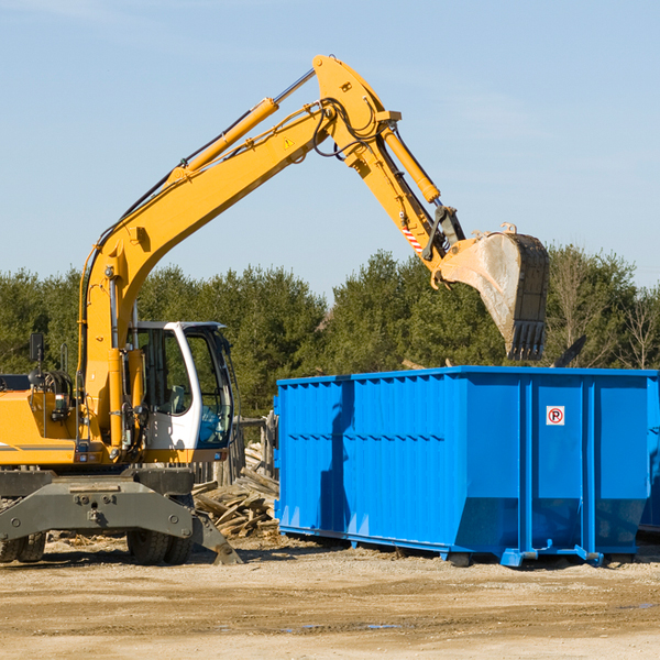 what size residential dumpster rentals are available in Odum